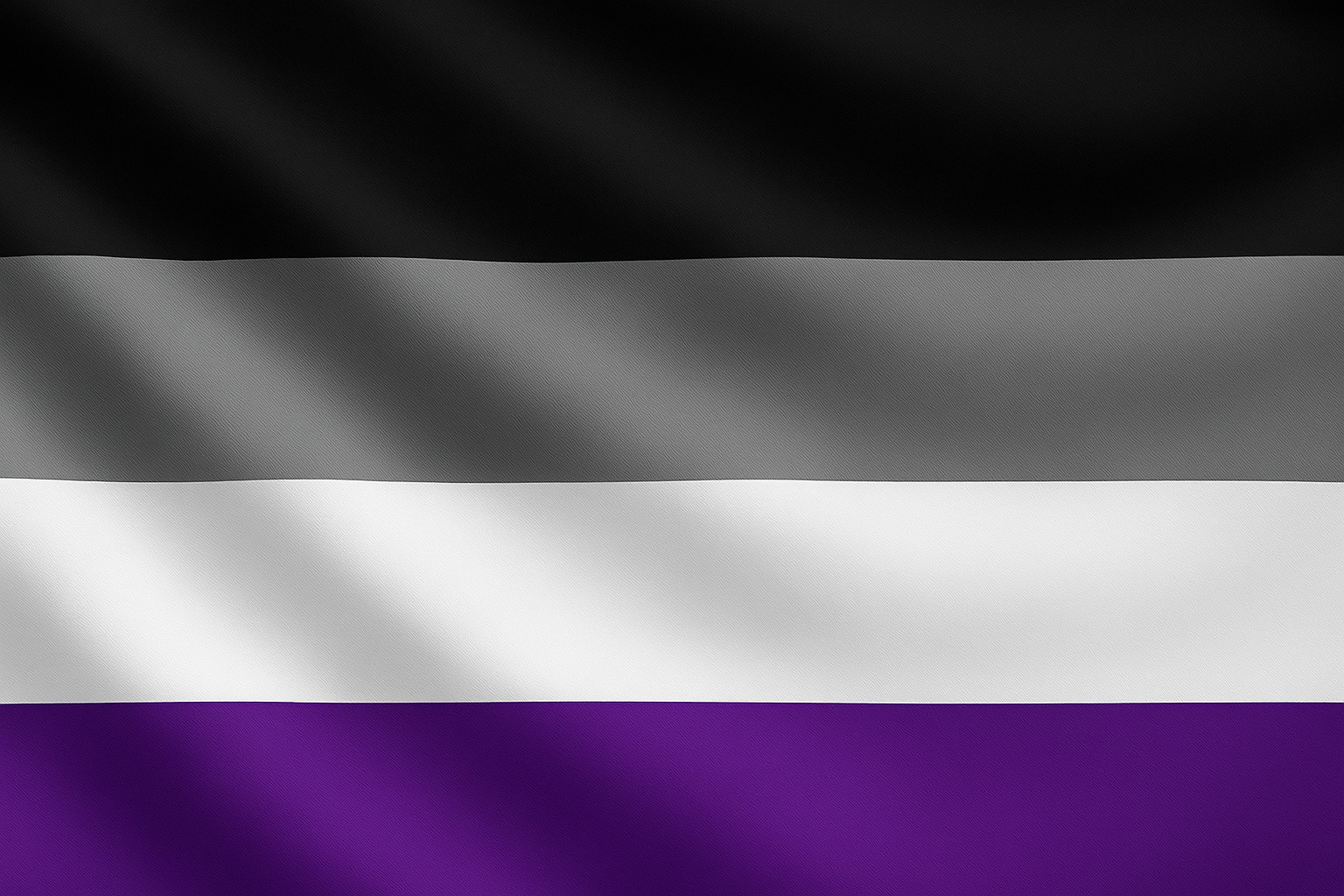 Bandeira assexual: símbolo da orientação de pessoas que não sentem atração sexual, desafiam a normatividade do desejo compulsório e lutam contra a patologização de corpos não normativos, Representada na sigla LGBTQIAPN+