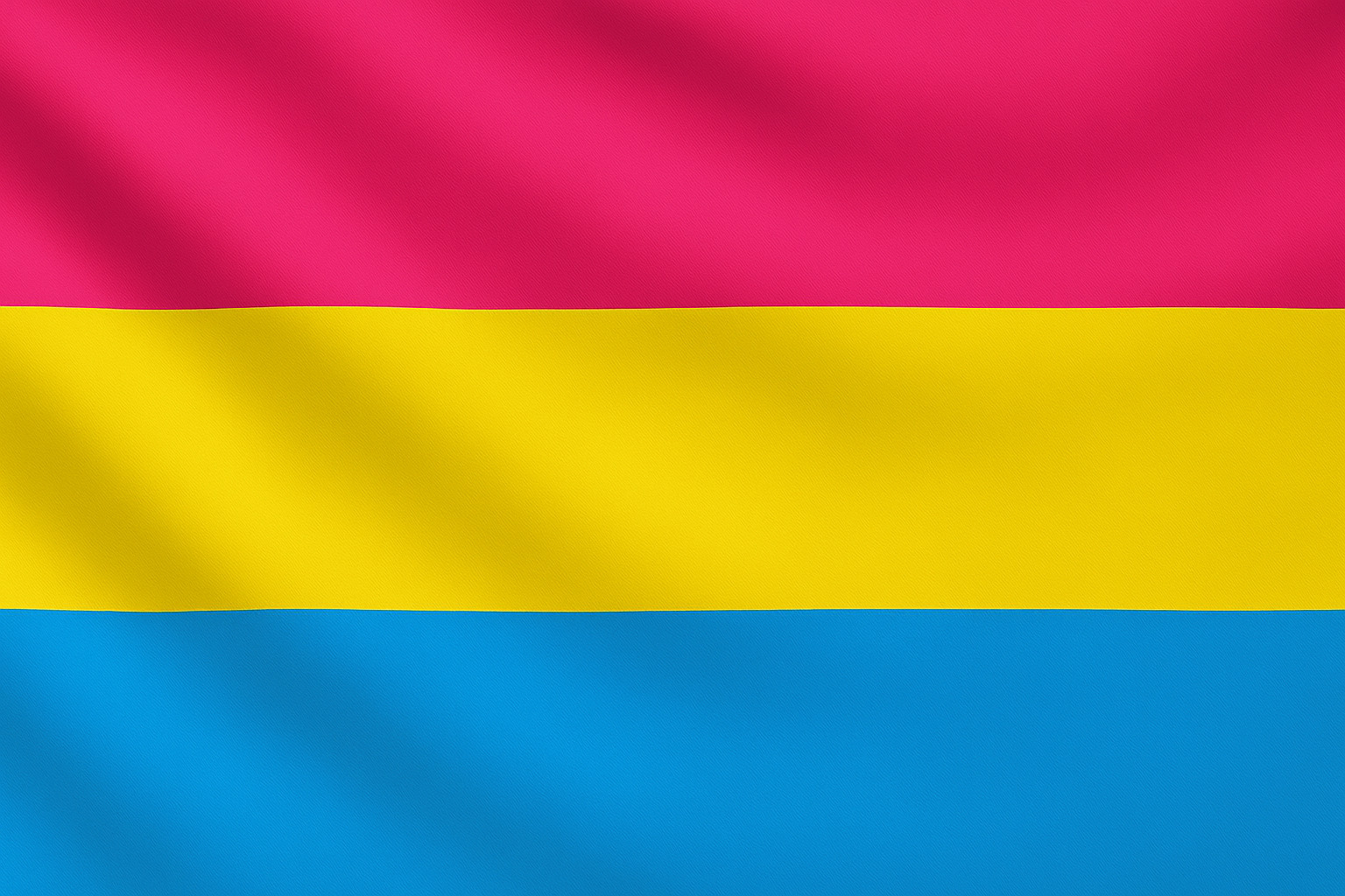Bandeira pansexual: representa a atração independente de gênero, rejeitando binariedade e cisnormatividade, com foco no amor além de categorias sociais impostas. Representada na sigla LGBTQIAPN+