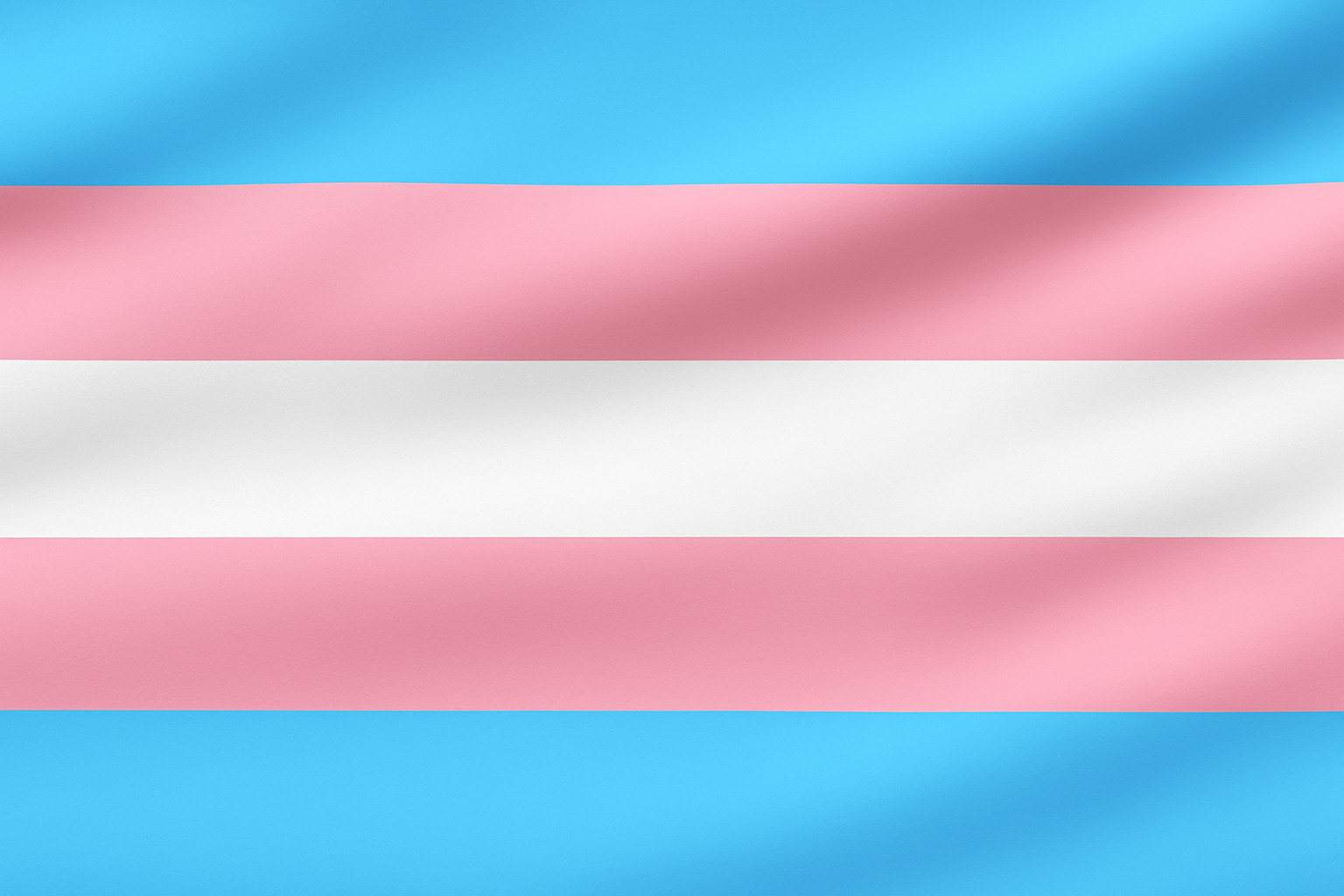 Bandeira transgênero: representa pessoas cuja identidade de gênero difere do sexo atribuído ao nascer, incluindo homens trans, mulheres trans e não bináries.