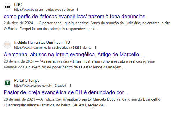 crimes cometidos por evangélicos